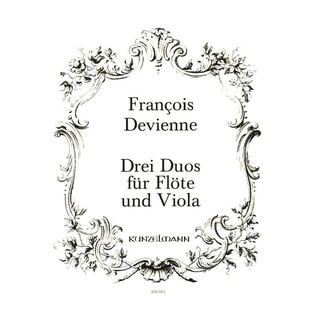 Devienne, François - Three Duos For Flute and Viola, Op 5 - edited by Druener - Kunzelmann Edition