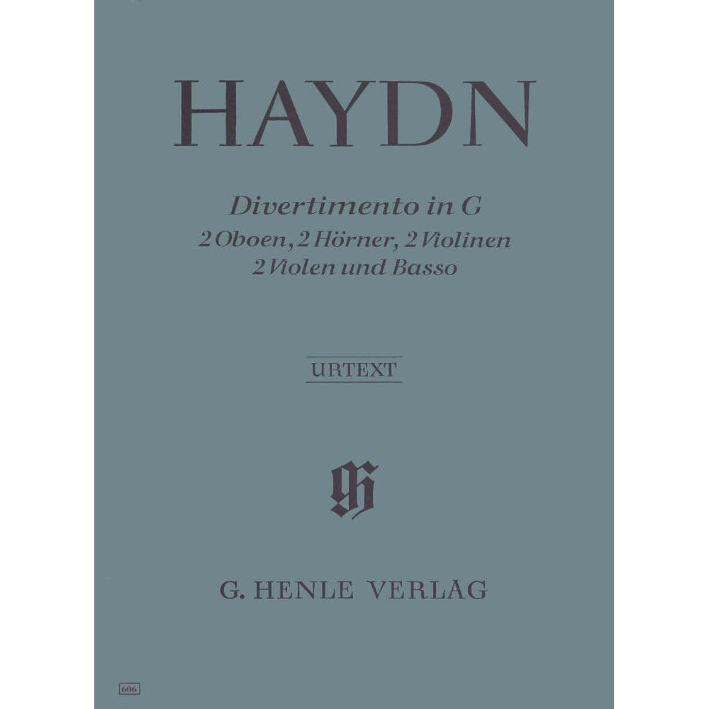 Haydn, Franz Joseph - Divertimento in G Major, Hob II:9 - 2 Oboes, 2 Horns, 2 Violins, 2 Violas, and Cello/Bass - G Henle Verlag URTEXT