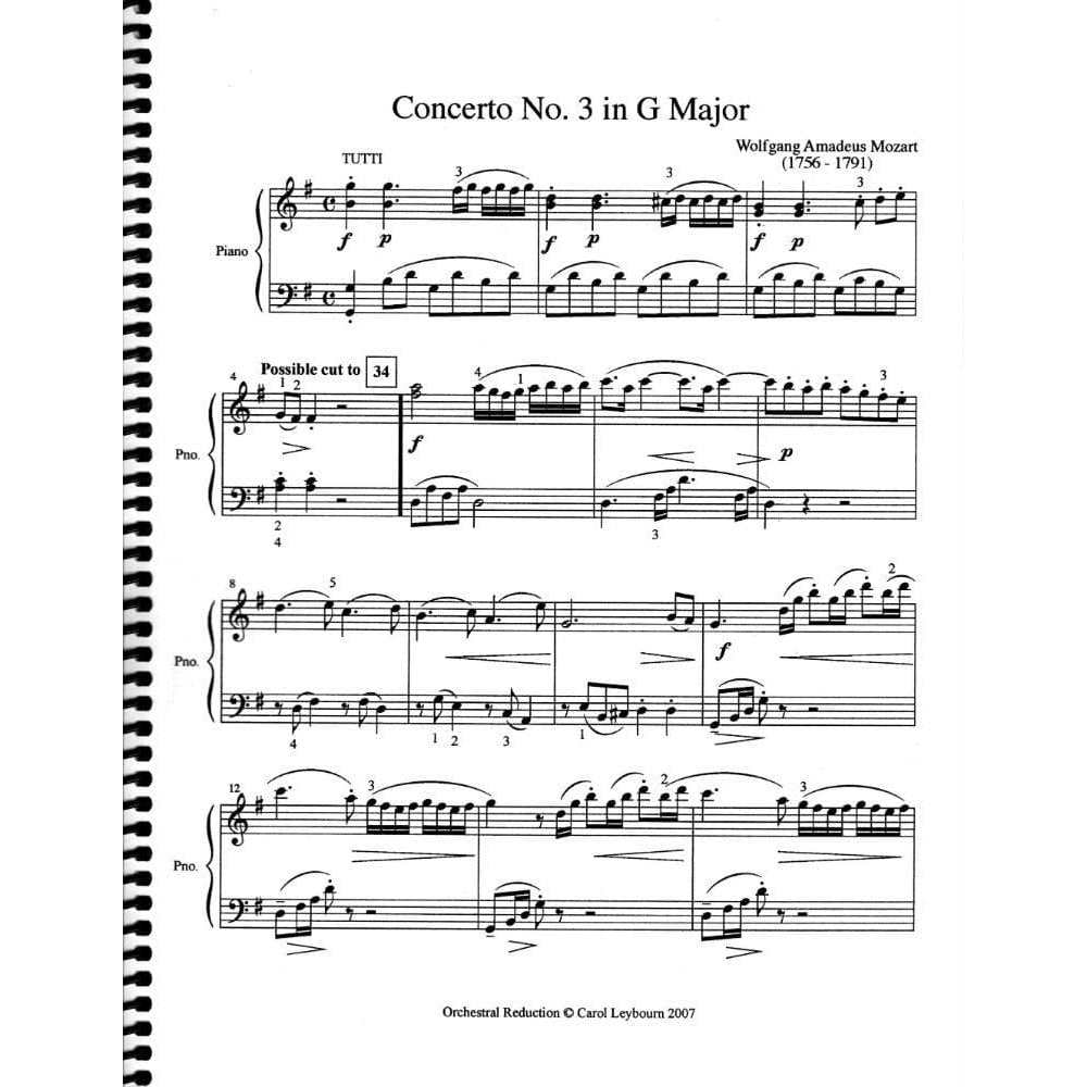 Mozart, WA - Violin Concerto No 3 in G Major, K 216 - PIANO ACCOMPANIMENT ONLY - arranged by Carol Leybourn - Frustrated Accompanist Edition
