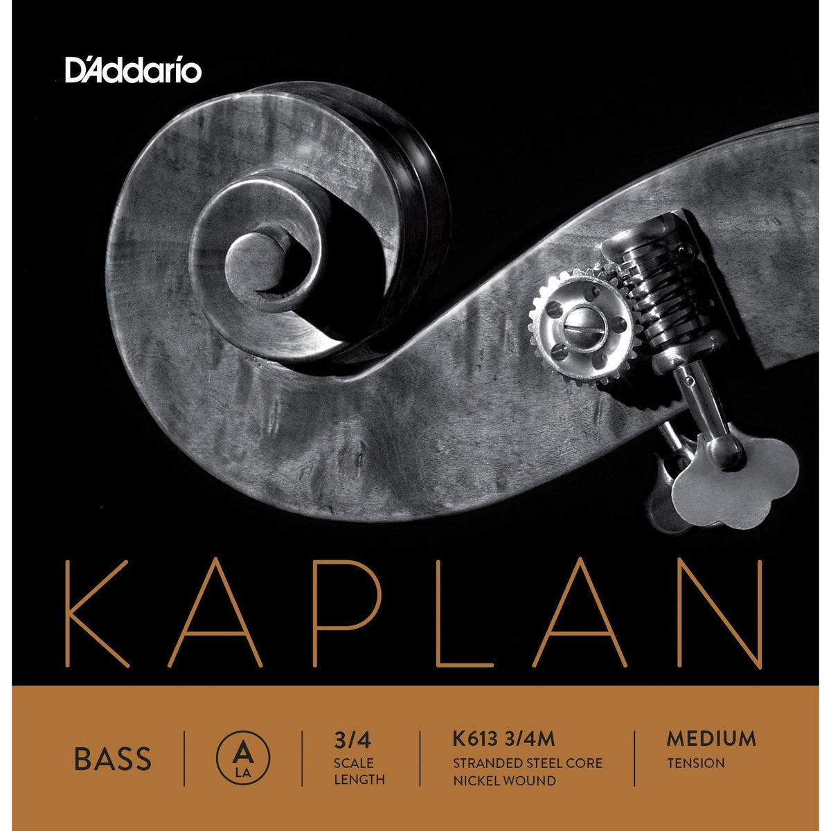 Kaplan Bass A String - Medium Gauge - 3/4 size