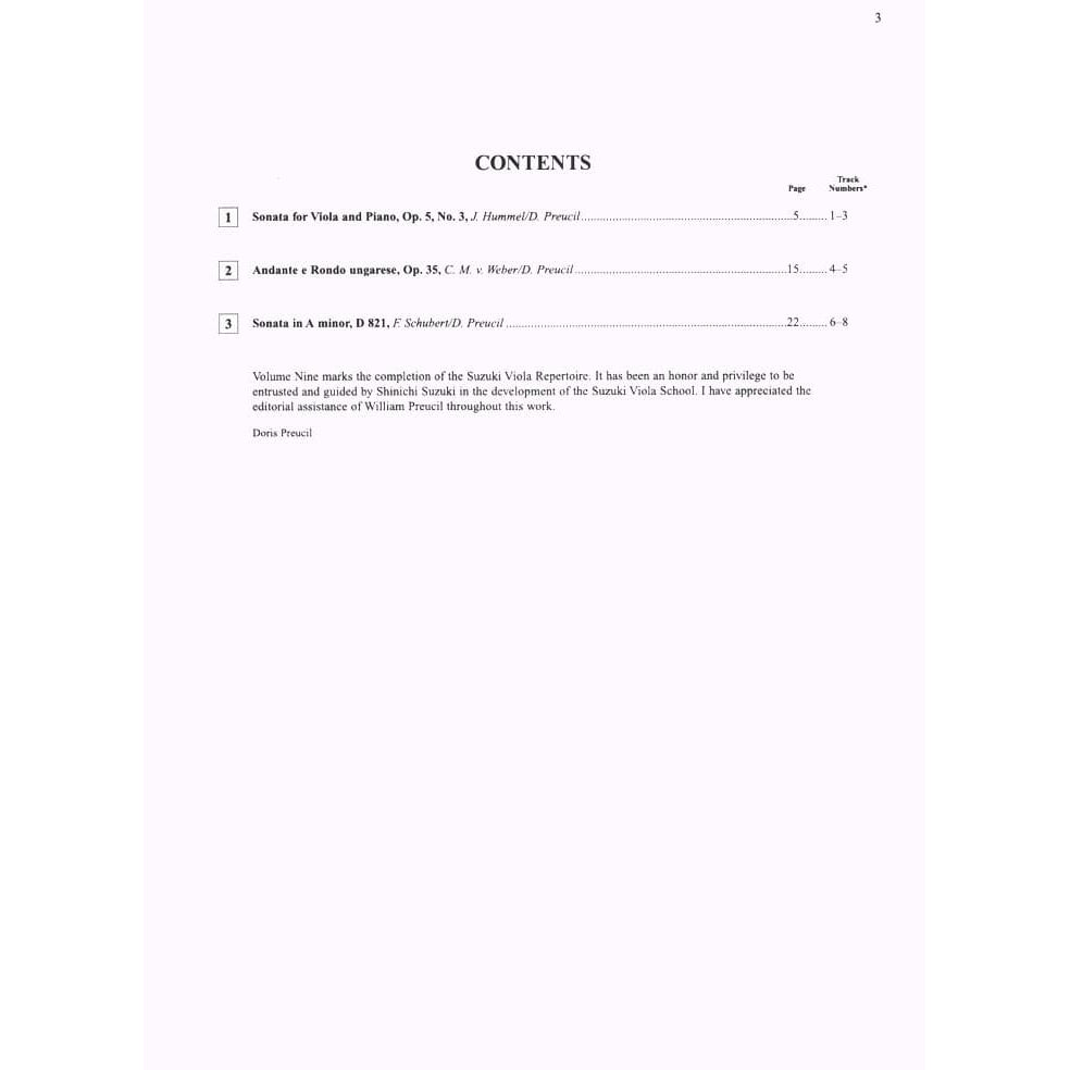 Suzuki Viola School, Volume 9