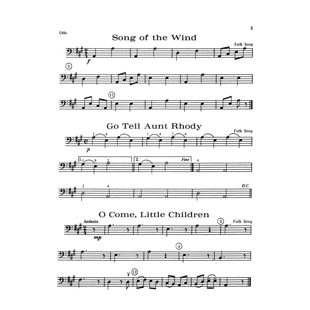 String Orchestra Accompaniments to Solos from Suzuki Violin School, Volumes 1 and 2 - Cello