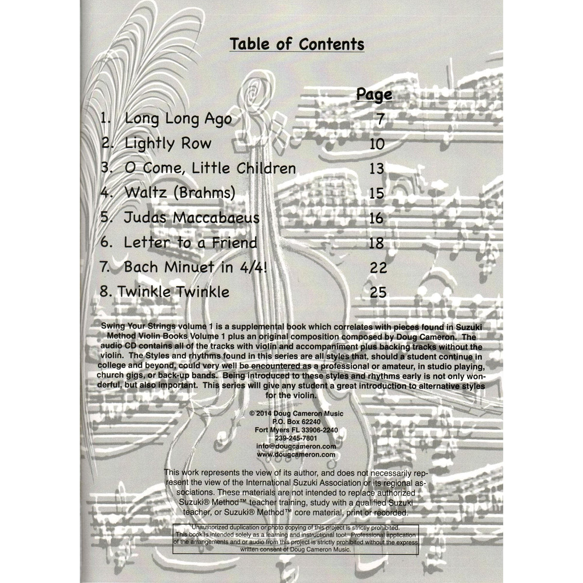Cameron, Doug - Swing Your Strings, Volume 1: Alternative Styles for Suzuki Students - for Violin - Book/CD - Alfred
