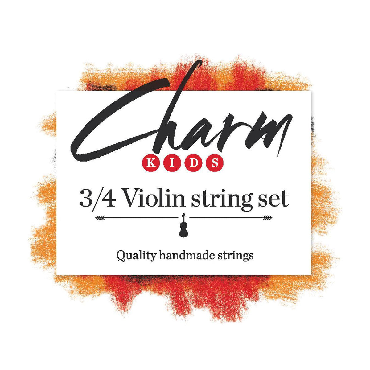 Charm Violin String Set Ball End 3/4 Size Medium
