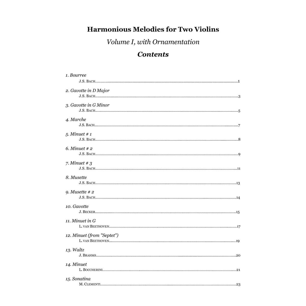 Yasuda - Harmonious Melodies For Violin, Volume I, 2nd Ed. - Dig. Download