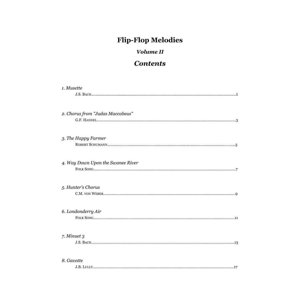 Yasuda, Martha - Flip-Flop Melodies For Viola And Cello, Volume II - Digital Download