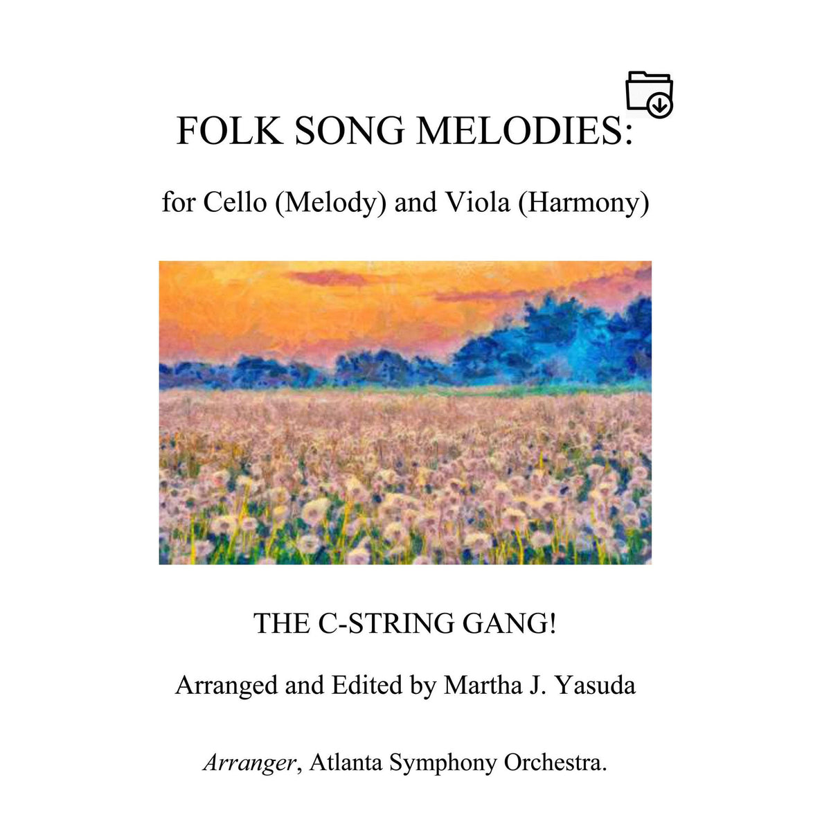 Yasuda, Martha - Folk Song Melodies For Cello (melody) And Viola (harmony) - Digital Download