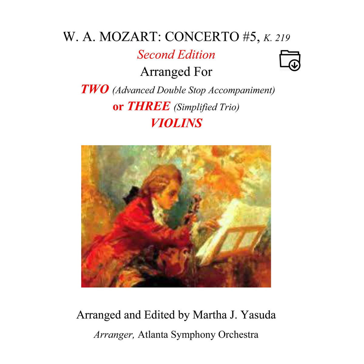 Yasuda, Martha - Mozart Concerti No. 5 for Two or Three Violins - Digital Download