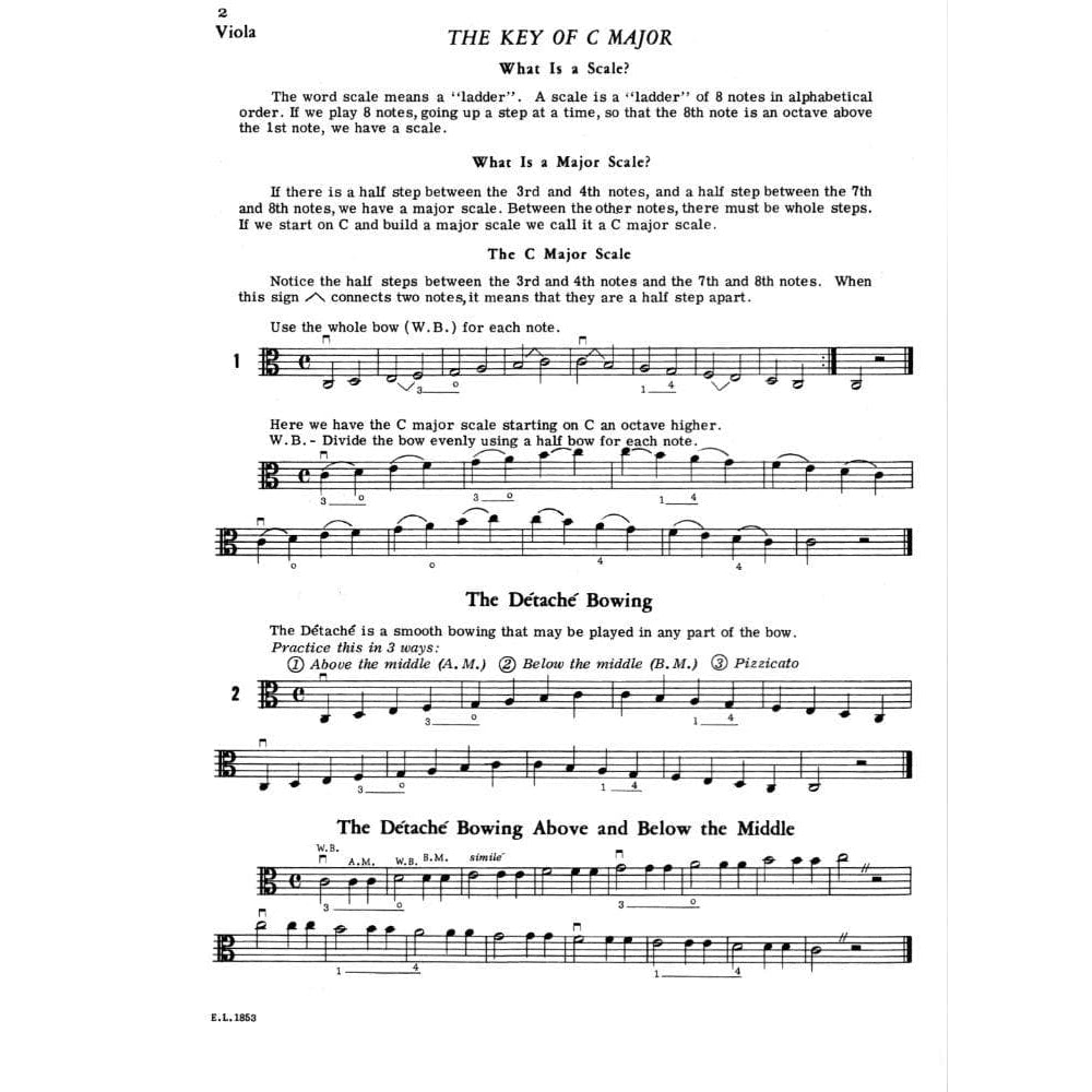 Applebaum, Samuel - Scales For Strings - Book 1for Viola - Belwin/Mills Publication