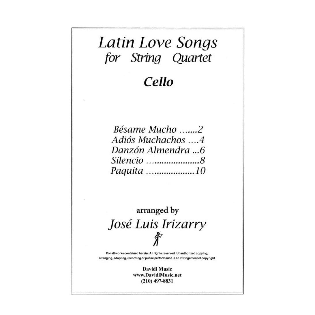 Latin Love Songs for String Quartet - arranged by José Luis Irizarry - Davidi Music