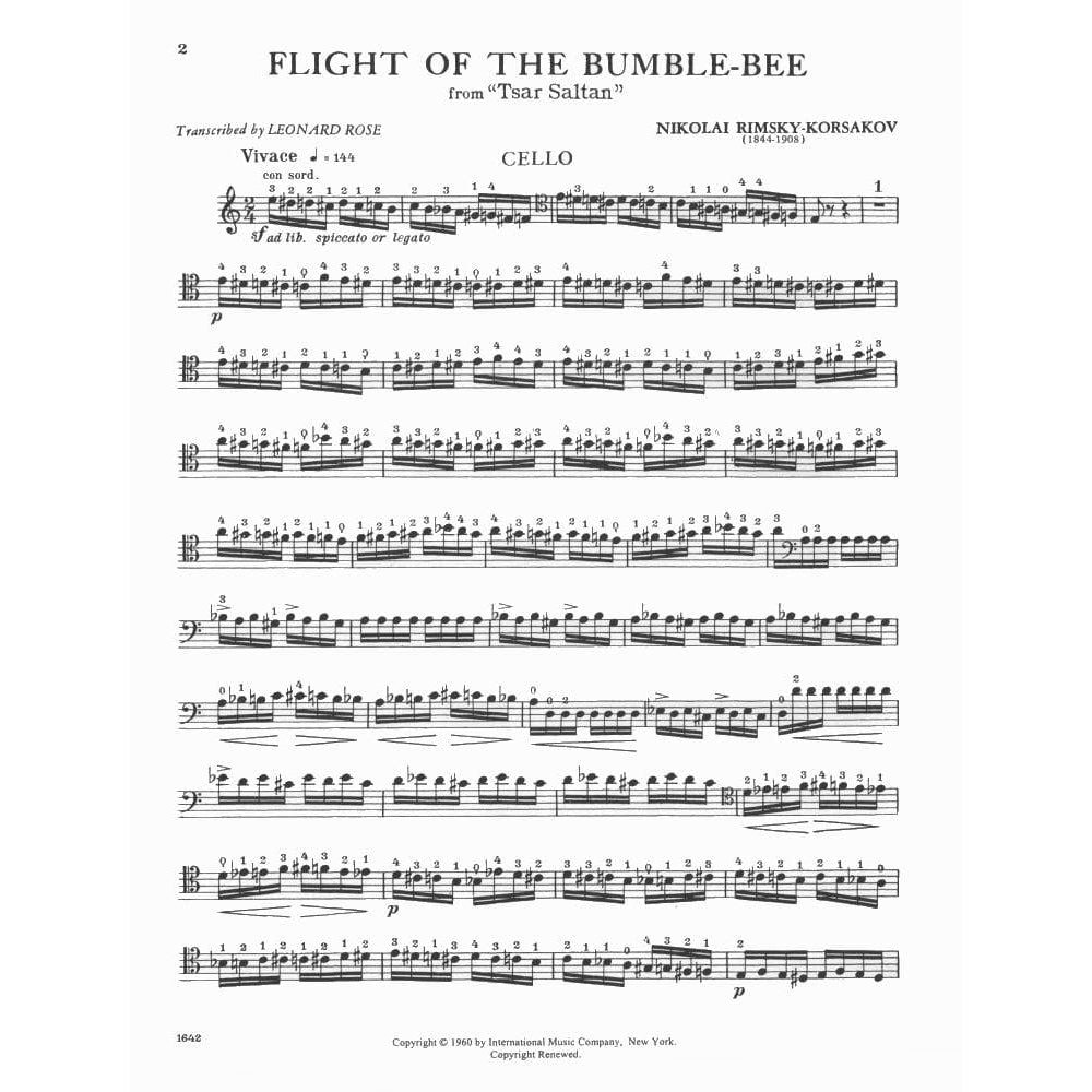 Rimsky-Korsakov, Nikolai - Flight of the Bumble Bee - for Cello and Piano - edited by Rose - International Music Company