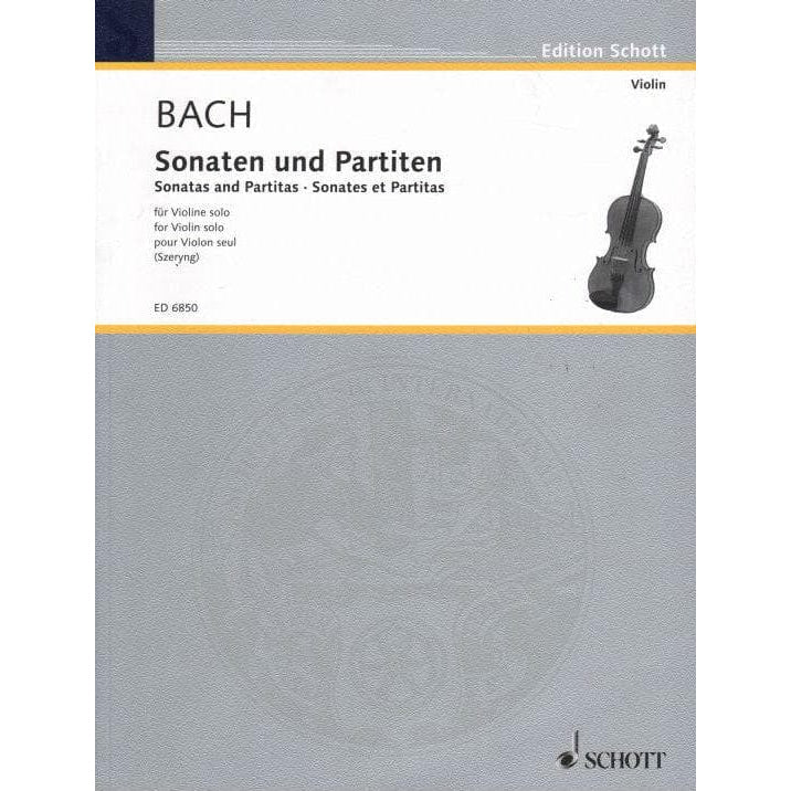 Bach, JS - 6 Sonatas and Partitas, BWV 1001-1006 - Solo Violin - edited by Henryk Szeryng - Schott Edition