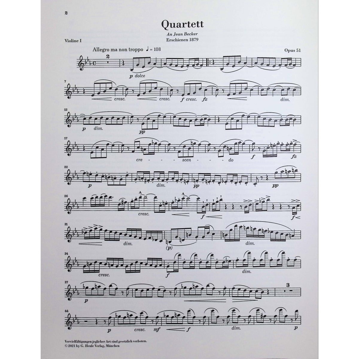 Dvorak, Antonin - String Quartet in Eb major - Edited by Jost - G. Henle Verlag