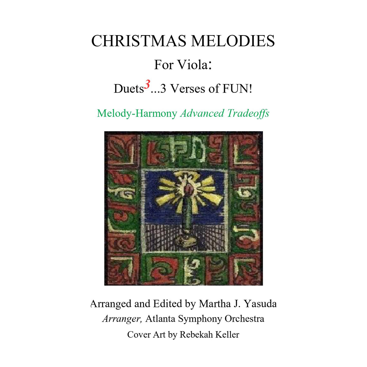 Yasuda, Martha - Christmas Melodies For Viola: Duets Cubed (Advanced) - Digital Download