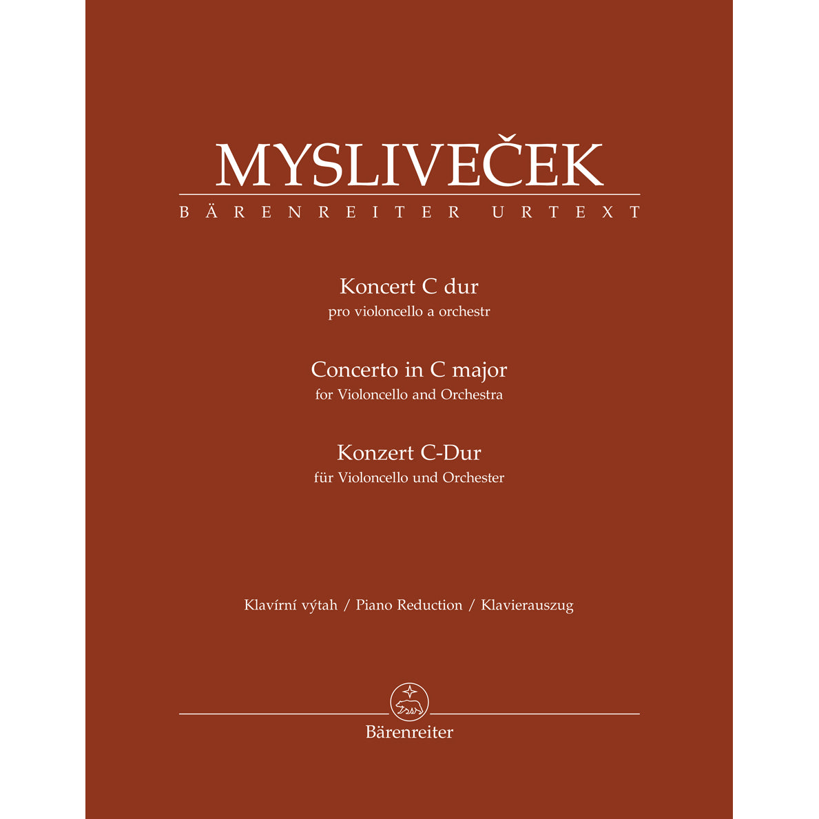 Mysliveček, Josef - Cello Concerto in C Major - Cello and Piano - edited by Spurný - Barenreiter Urtext