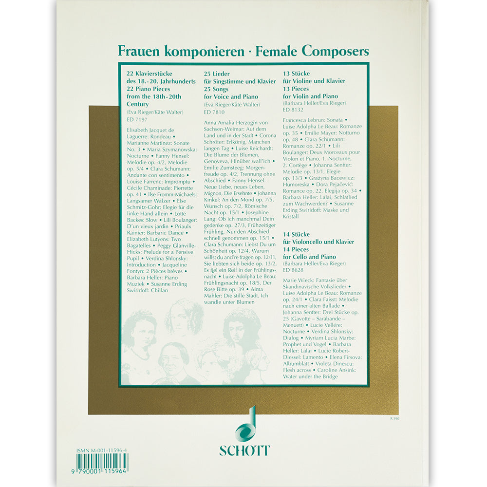 Female Composers: 14 Pieces for Cello & Piano -Schott Edition