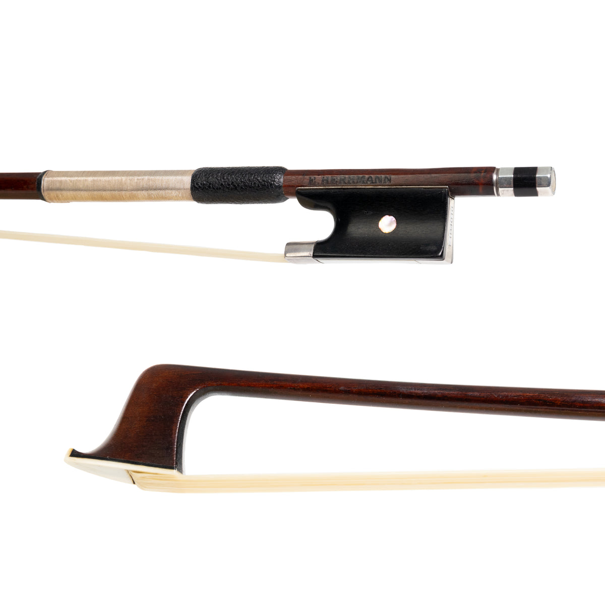 Edwin Otto Herrmann Violin Bow, Schönlind, c.1930, Ebony/Silver