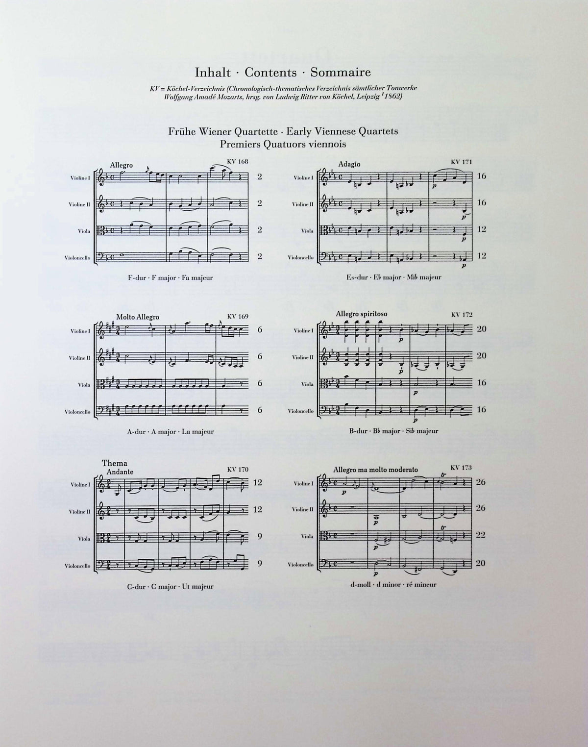 Mozart, Wolfgang - String Quartet Volume II - Edited by Seiffert - G. Henle Verlag