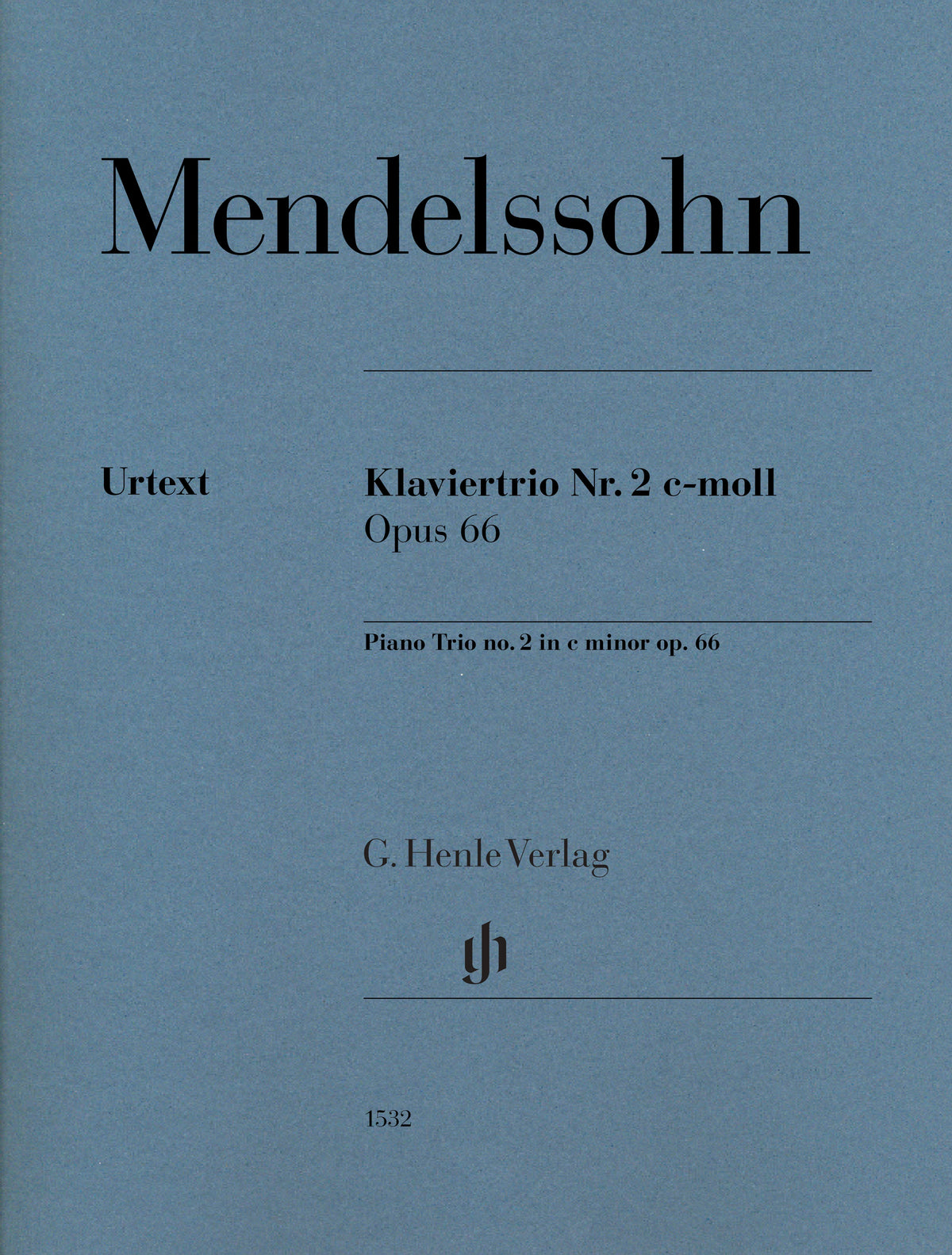 Mendelssohn, Felix - Piano Trio no. 2 in c minor op. 66 - Edited by Herttrich - G. Henle Verlag