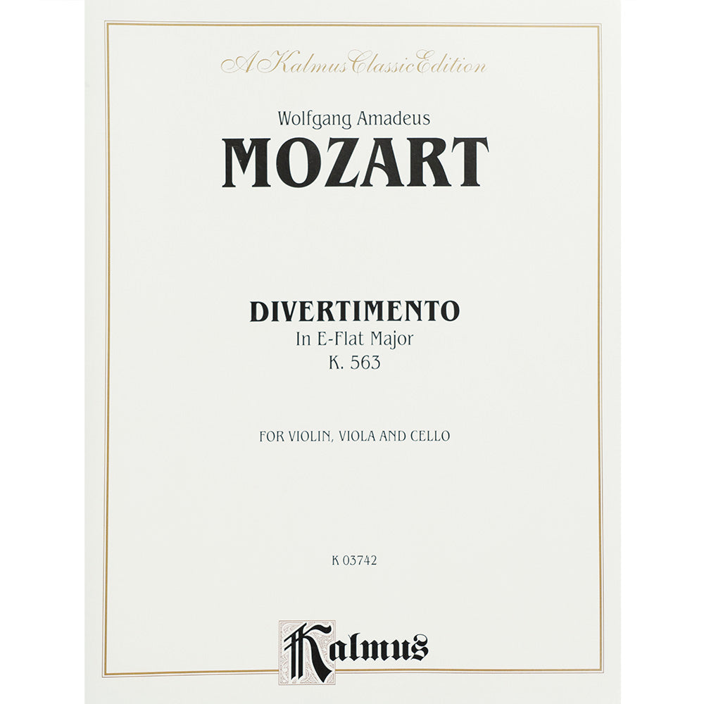 Mozart, WA - Divertimento in E-flat Major, K 563 - Violin, Viola, and