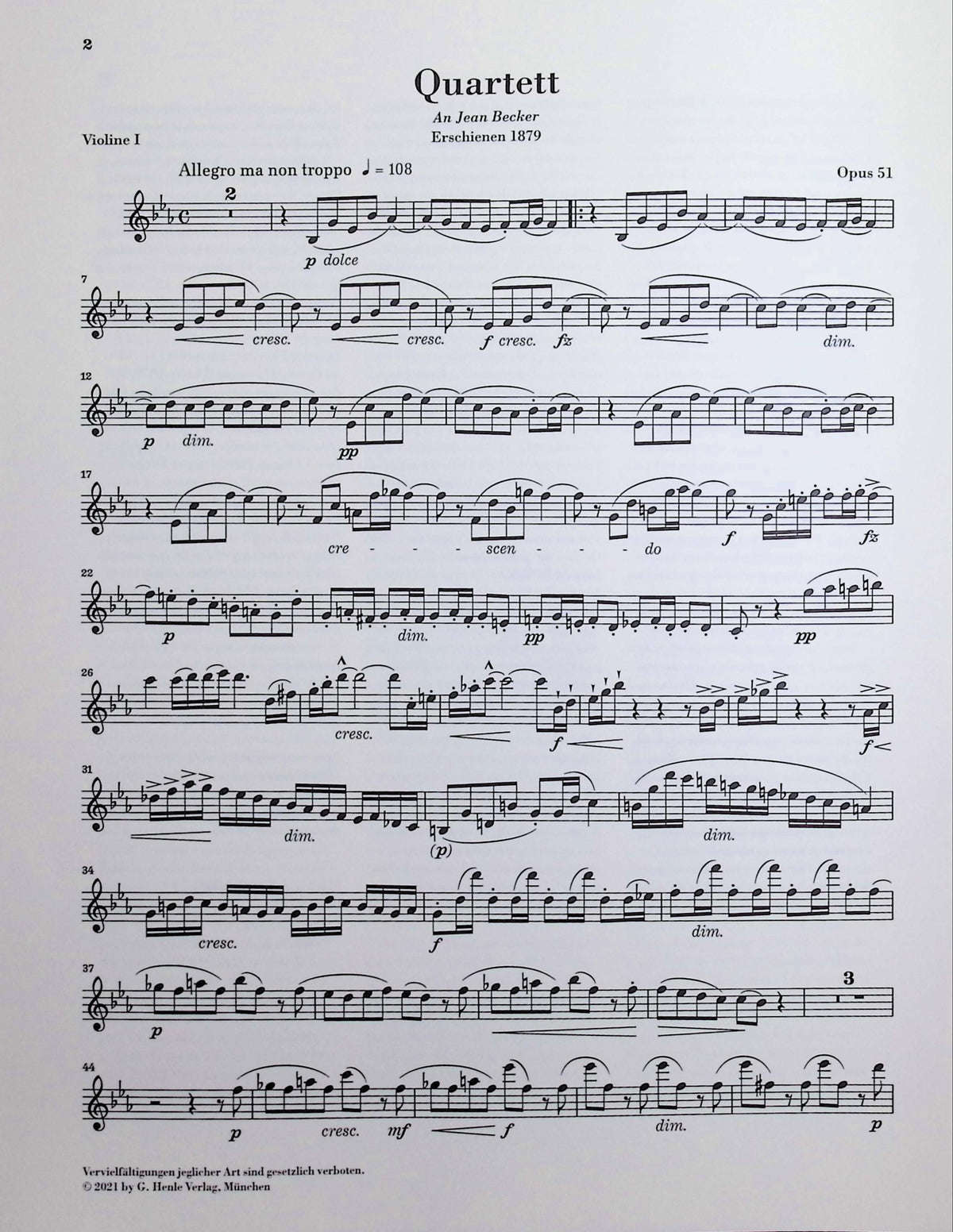 Dvorak, Antonin - String Quartet in Eb major - Edited by Jost - G. Henle Verlag