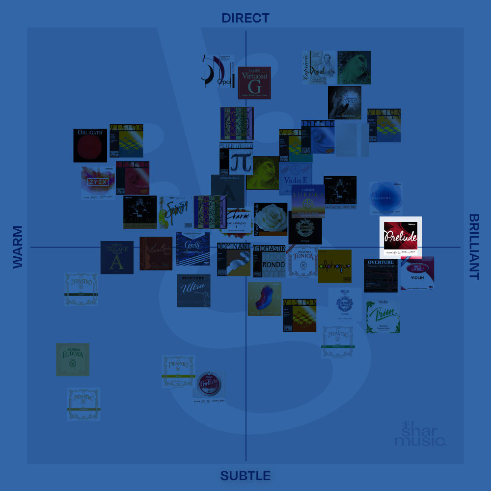 D'Addario Prelude Violin String Set - 4/4 size - Medium Gauge