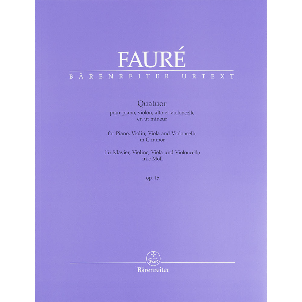 Fauré, Gabriel - Quartet for Piano, Violin, Viola and Violoncello in C Minor, Op 15 - Bärenreiter
