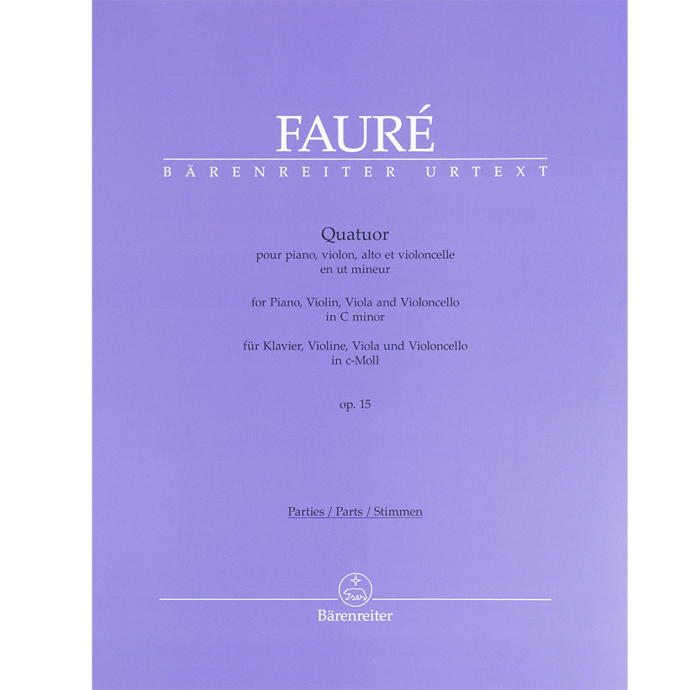 Fauré, Gabriel - Quartet for Piano, Violin, Viola and Violoncello in C Minor, Op 15 - Bärenreiter