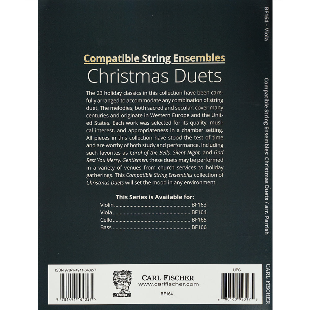 Todd Parrish - Compatible String Ensembles: Christmas Duets 23 Easy- to Medium-Level Holiday Arrangements for Any Combination of String Instruments - Viola
