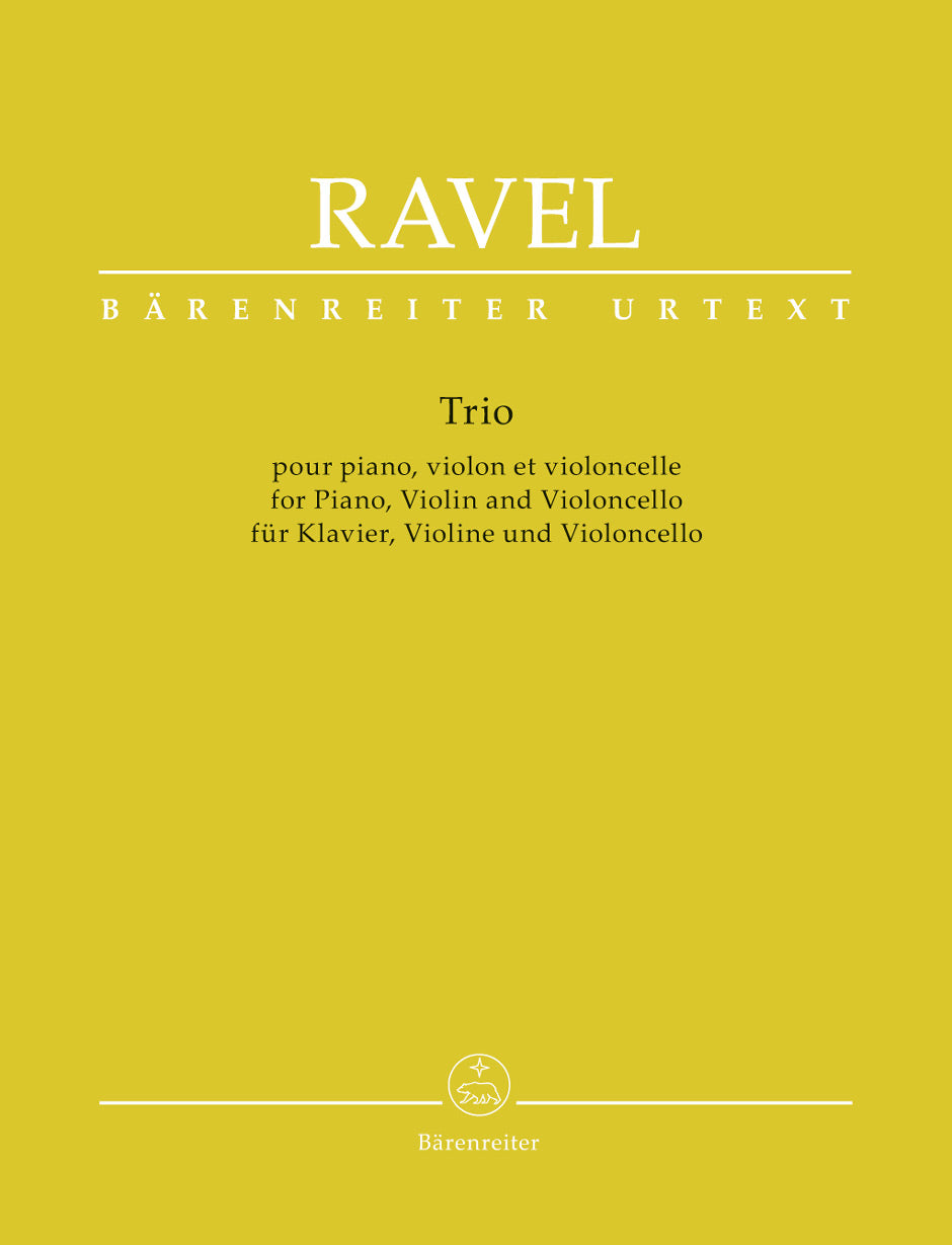 Ravel, Maurice - Piano Trio - for Piano, Violin, and Cello - edited by Woodfull-Harris - Barenreiter Urtext