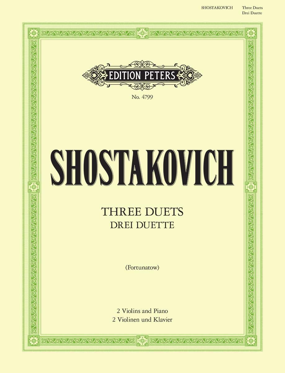 Shostakovich, Dmitri - Pieces for One or Two Violins and Piano - Two Violins and Piano - arranged by K Fortunatow - Ludwig Masters