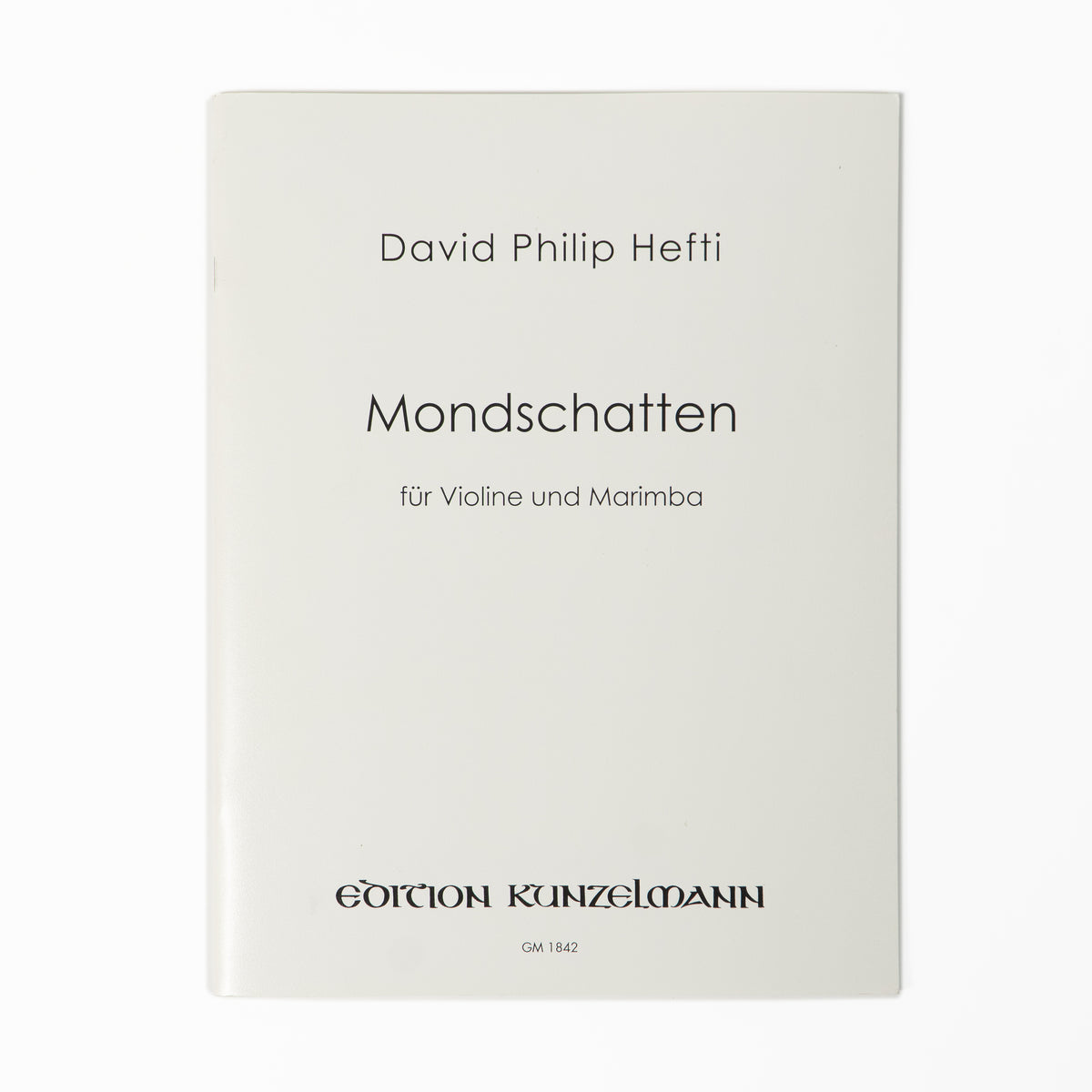 Hefti, David Philip - Mondschatten (Moonshadow) - Violin and Marimba - Edition Peters