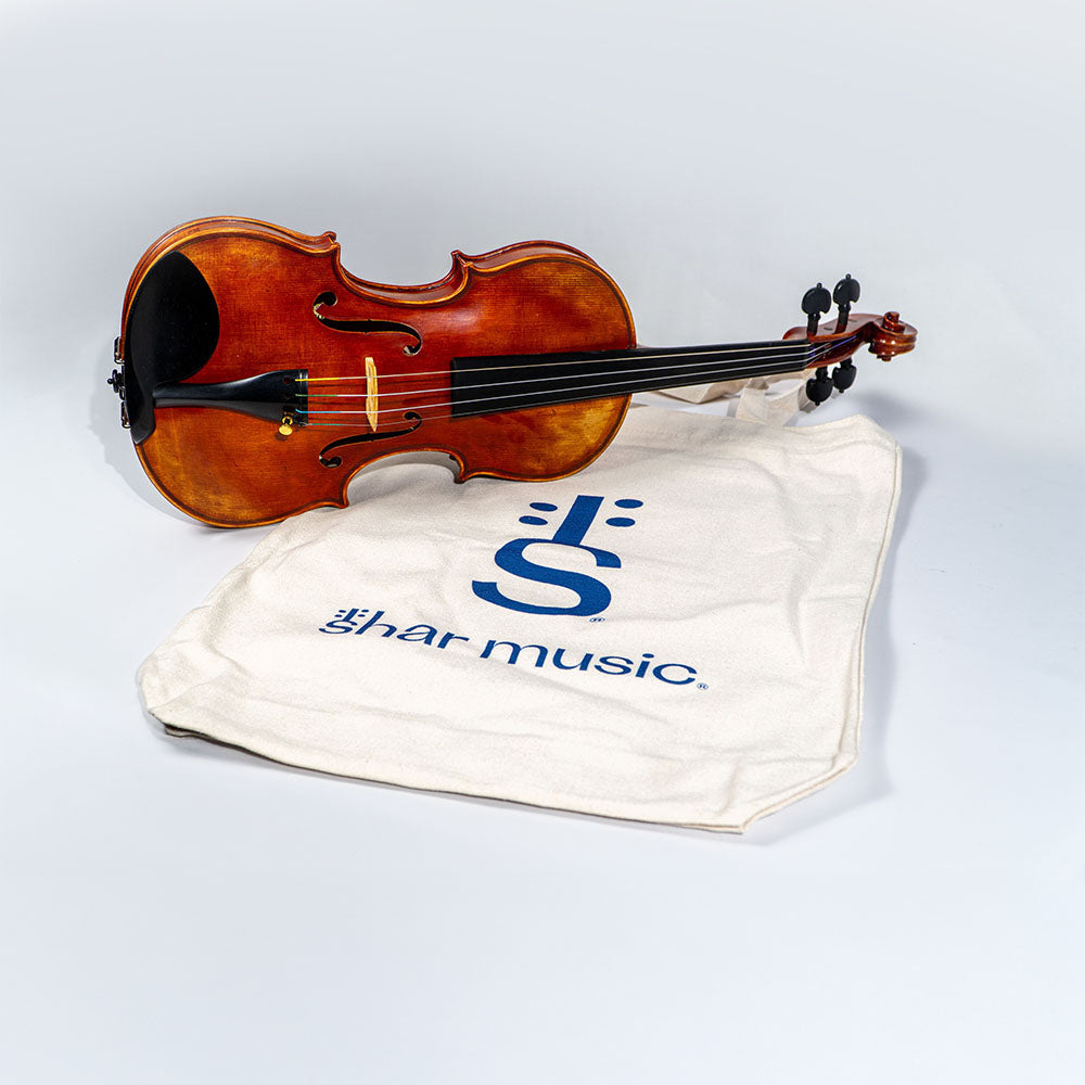 Shar Canvas Tote Bag with Pleated Bottom