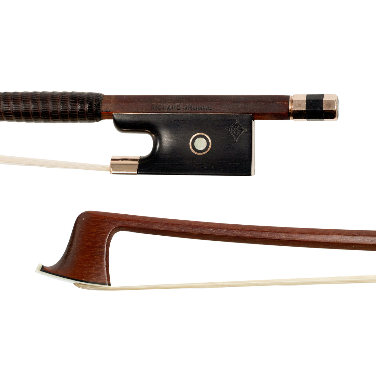 Richard Grünke Violin Bow, Bubenreuth, Ebony/Gold