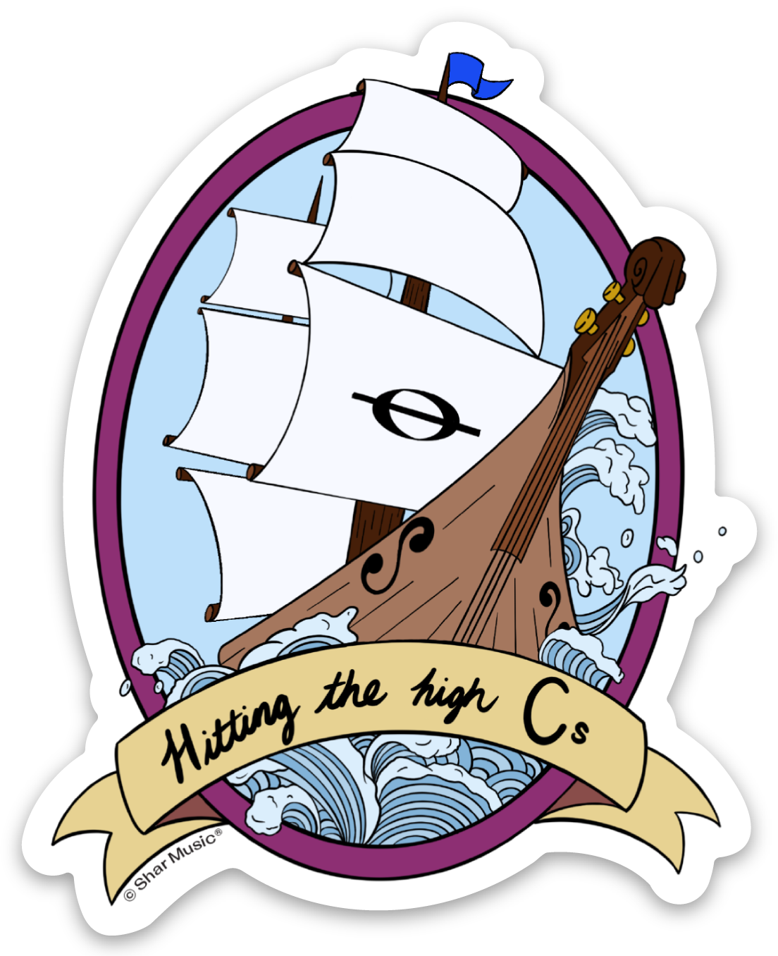 Hitting the High C's Die-cut Sticker