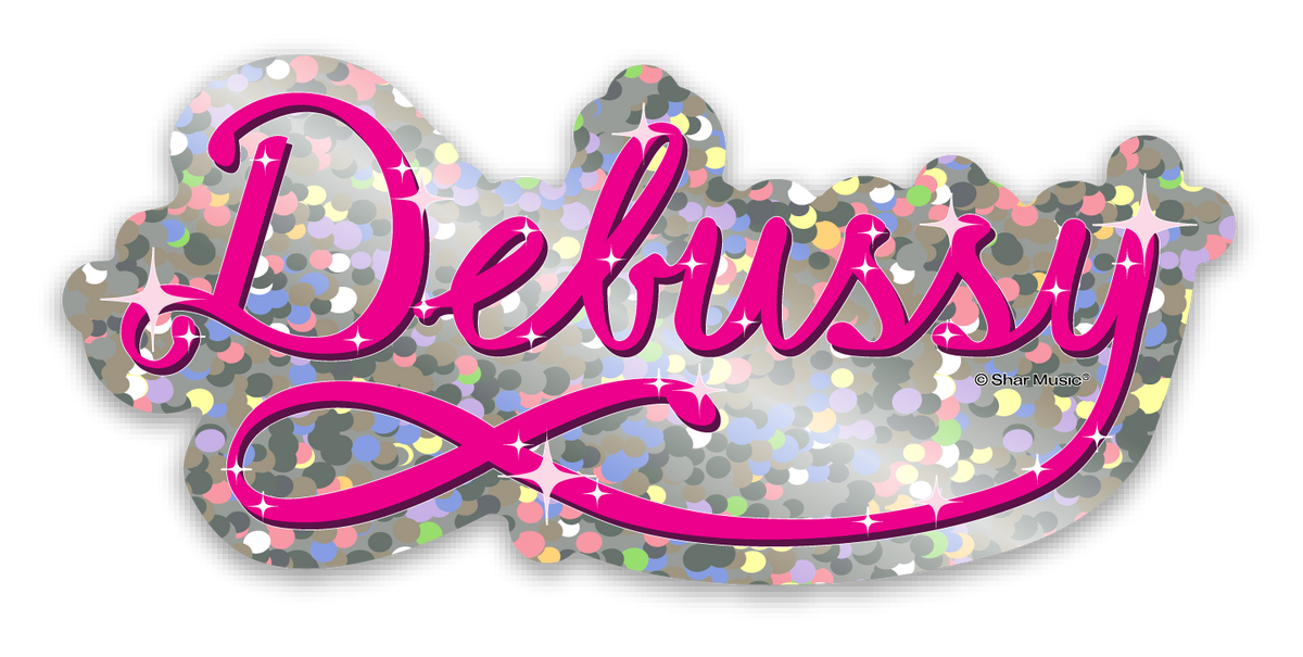 Debussy Glitter Sticker