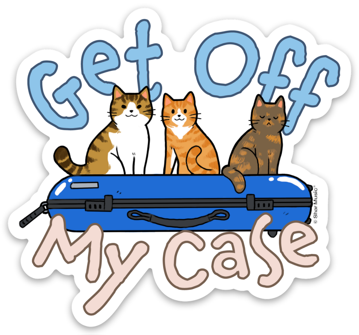 Get Off My Case Die-cut Sticker