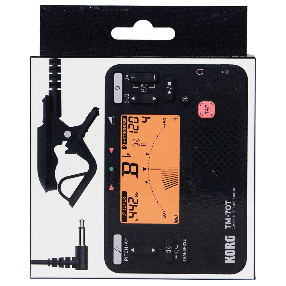 Korg TM-70T Combo Tuner-Metronome with Clip