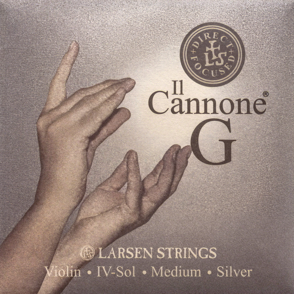 Larsen Il Cannone Violin String Direct and Focused Set - 4/4 Size - Medium Gauge
