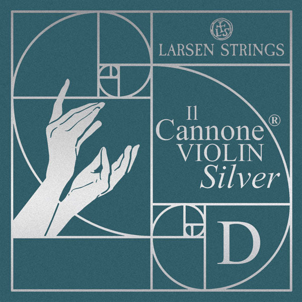 Larsen Il Cannone Silver Violin D-String - 4/4 Size - Medium Gauge