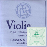 Larsen Custom Violin String Set with Ball-End Goldbrokat E - 4/4 size - Medium Gauge