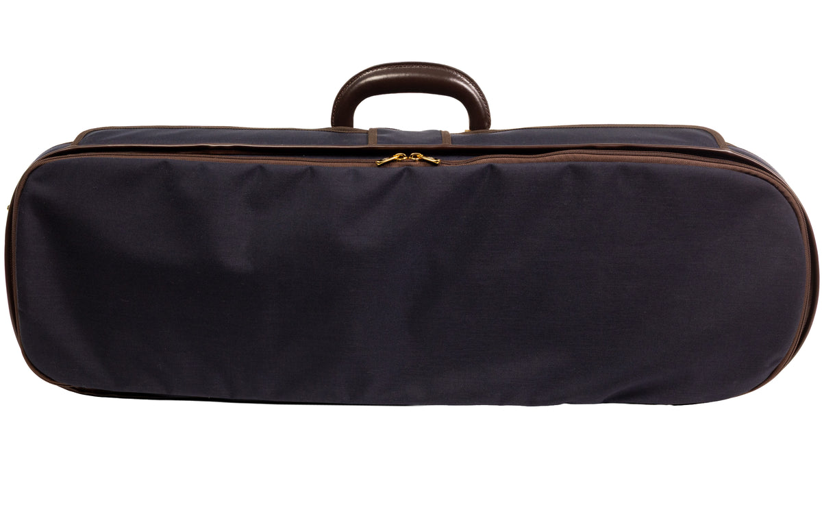 Musafia Enigma Violin Case Blue Exterior, Lid Side