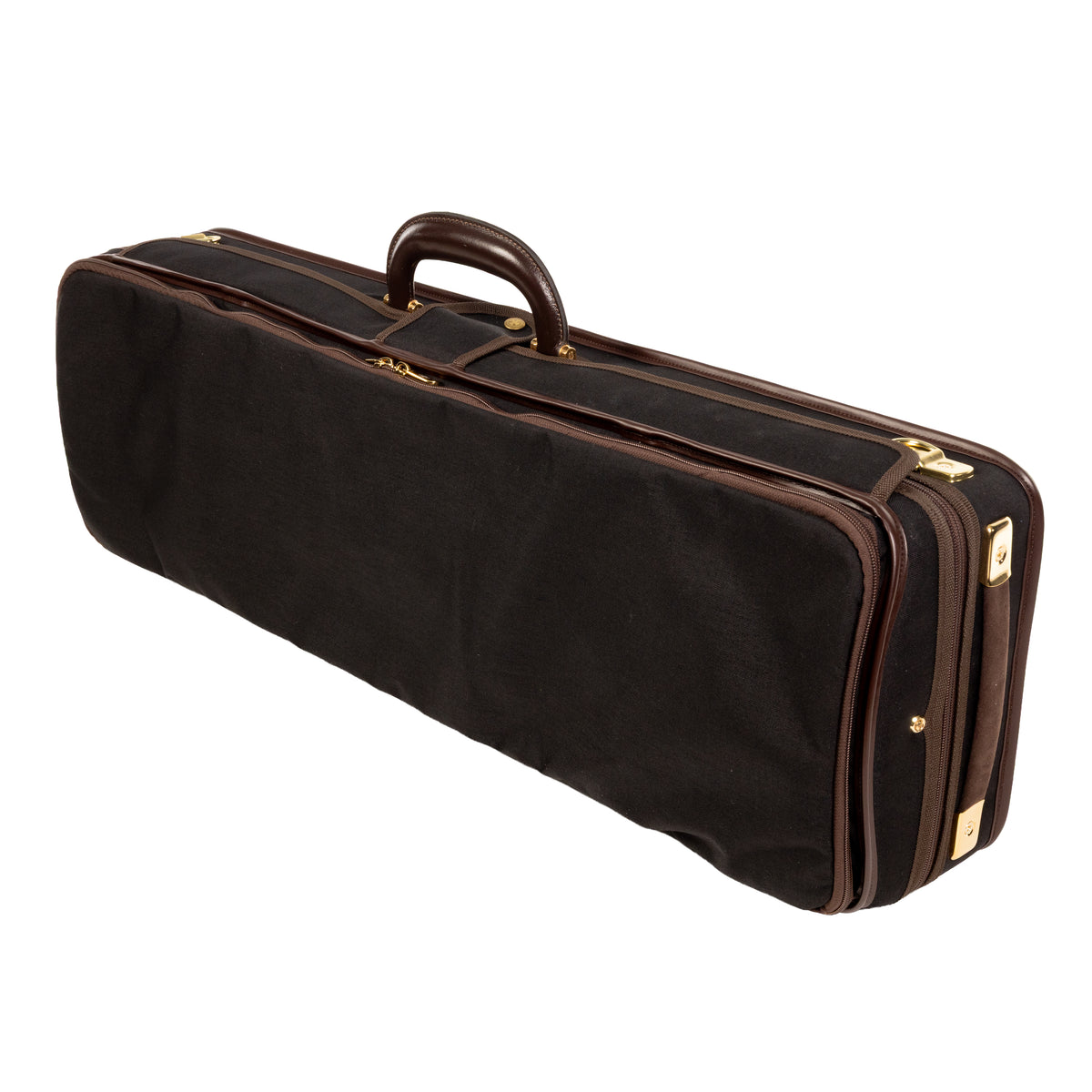 Musafia Momentum Violin Case Black Exterior, Angled