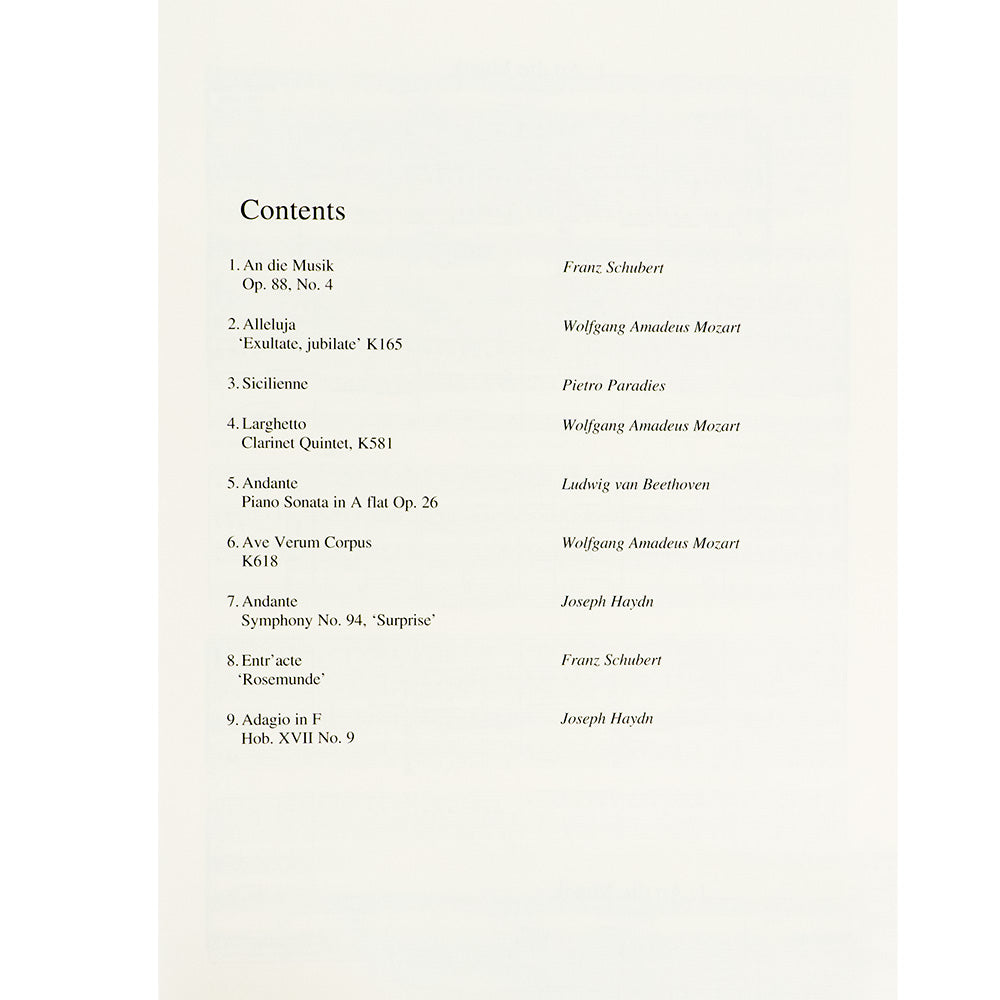 Kember, John - An Die Music -9 Classical pieces arranged for String Quartet - Score and Parts - Schott Editions