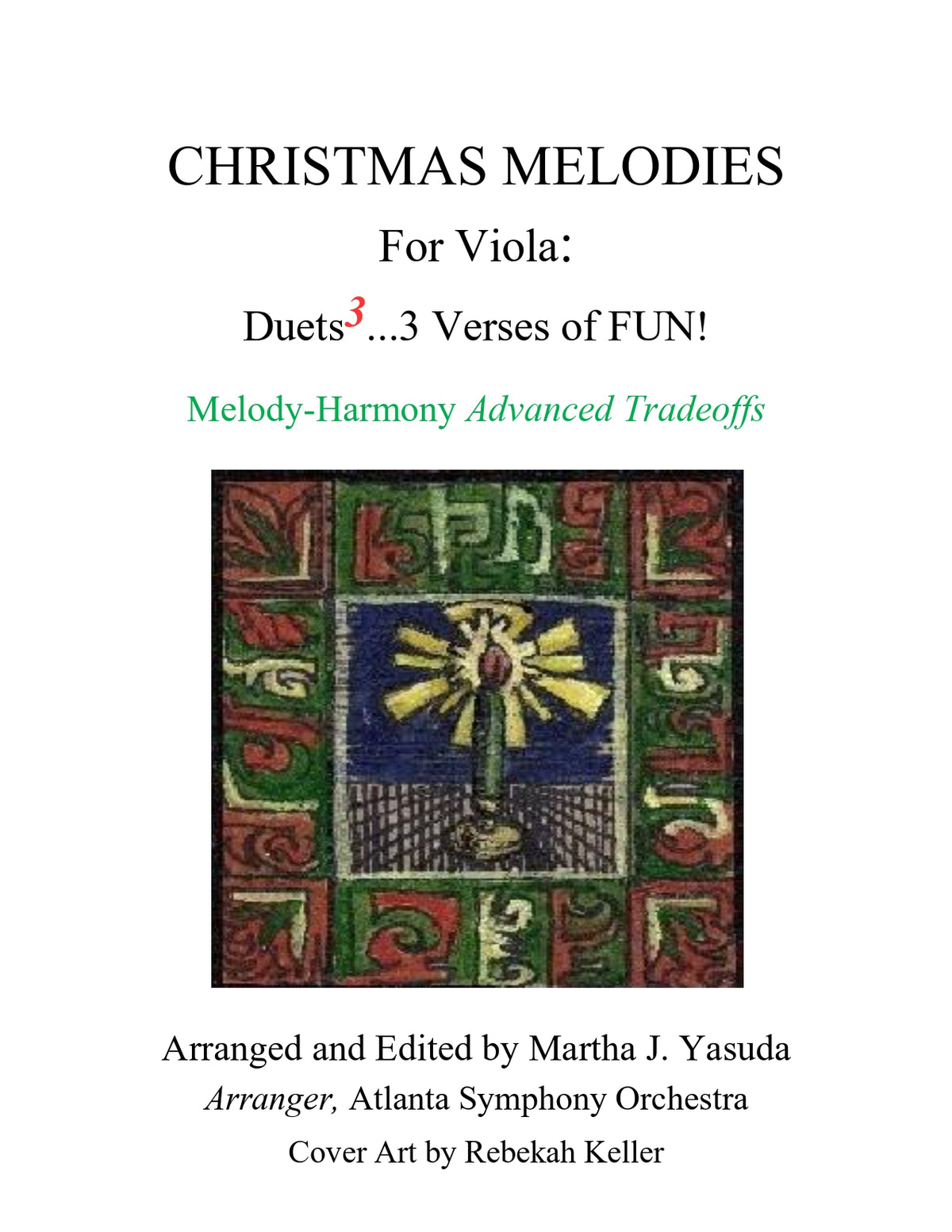 Yasuda, Martha - Christmas Melodies For Viola: Duets Cubed (Advanced) - Digital Download