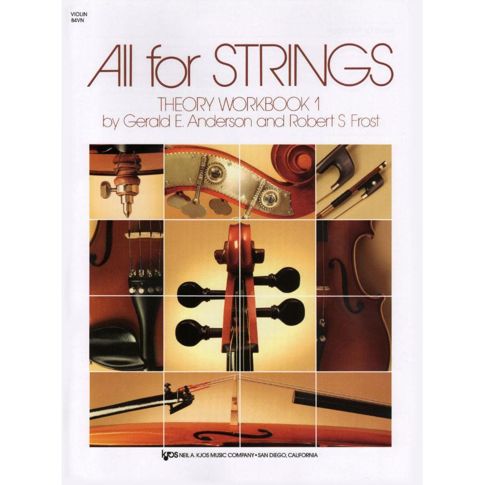 All For Strings - Theory Workbook 1 for Violin by Gerald E Anderson and Robert S Frost