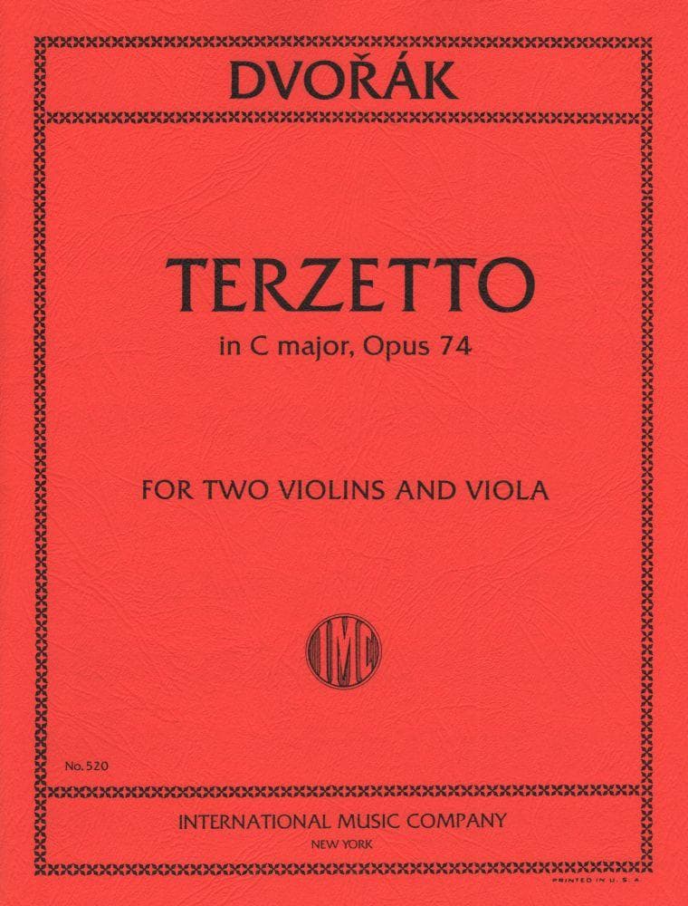 Dvorák, Antonín - Terzetto In C Major, Op 74 - Two Violins and Viola - International Music Co