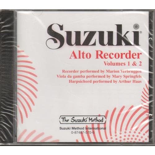 Suzuki Recorder School CD, Volumes 1 and 2, Alto, Performed by Verbruggen