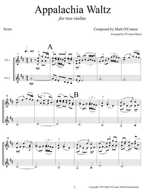 O'Connor, Mark - Appalachia Waltz for 2 Violins - Score - Digital Download
