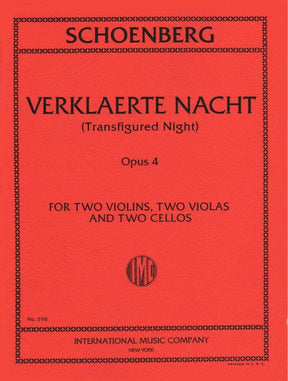 Schoenberg, Arnold - Verklaerte Nacht, Op 4 (Transfigured Night) - for Two Violins, Two Violas, and Two Cellos - International Music Company